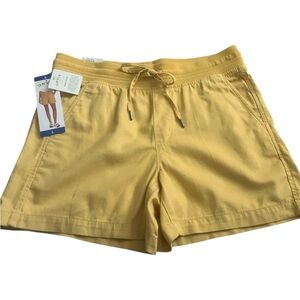 NWT Orvis Cotton Lyocell Yellow Drawstring Shorts-Large